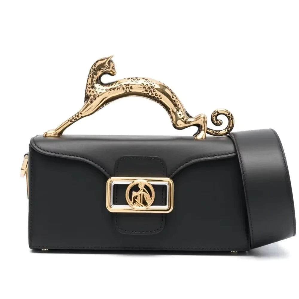 Elegant Fashion Luxury Brand Replica Handbag for Women New In High-Quality Metal Handle Designer Shoulder Bag Rectangular Shape