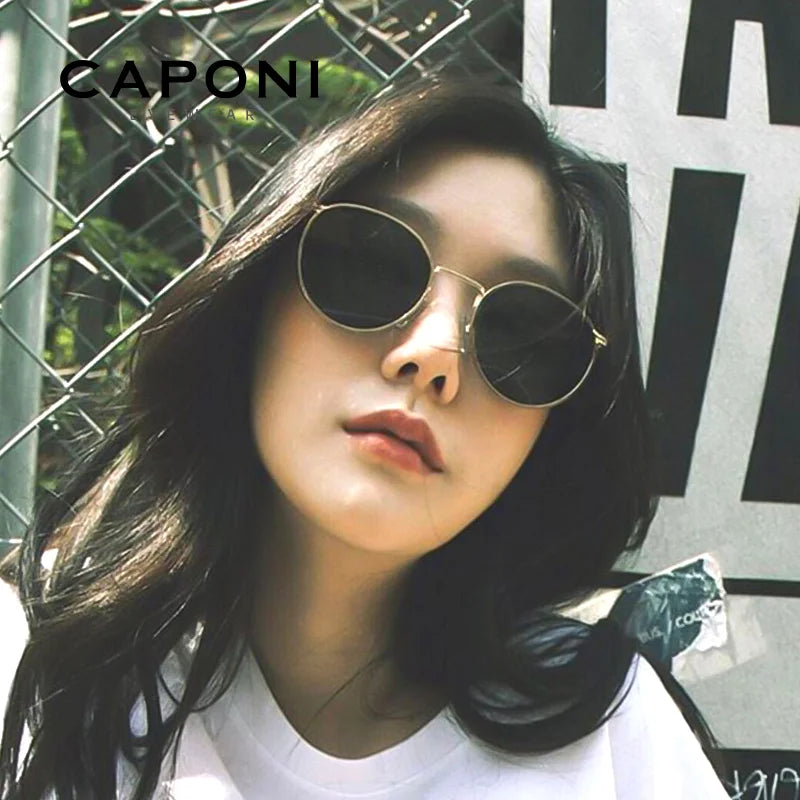 CAPONI Round Polarized Sunglasses for Women – CP1871