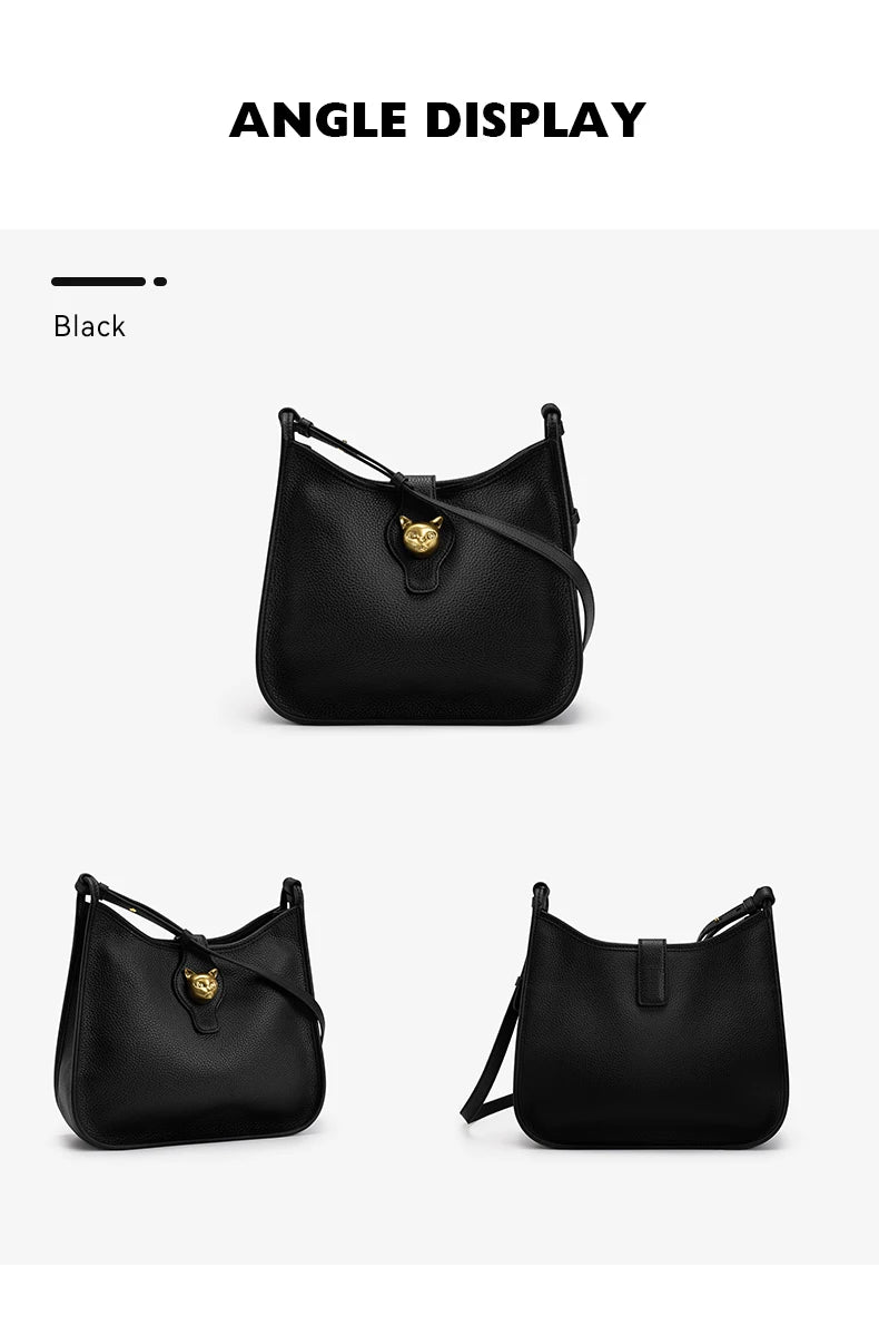 BAFELLI Genuine Leather Bucket Bag – Shoulder & Crossbody