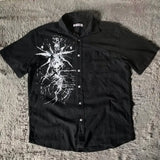 Men’s Y2K Gothic Skull Graphic Shirt