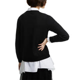 Floral Embroidered Women's Pullover Sweatshirt with O-Neck