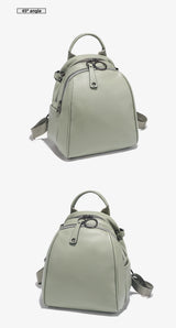 Zency Women's Soft Genuine Leather Travel Backpack Large Capacity Convertible Rucksack Knapsack Multi-compartment Shoulder Bag