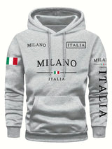 ITALIA MILANO Men Women Hoodie Outdoor Street Casual Sports Vacation Trend Spring Autumn Winter Couple Sweatshirt Top Clothing