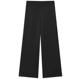 HXAO 2025 Off White Satin Pant Sets Women's Suit Off Shoulder Strapless Top Vest Set 2 Piece Woman Chic High Waist Trousers Sets