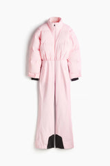 Elegant Faux Fur Hooded Women's Ski Jumpsuit