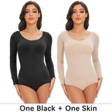 Seamless Tummy Control Long Sleeve Body Shaper