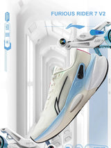 Li-Ning Men's FURIOUS RIDER 7 V2 Stability Running Shoes BOOM FIBER Cushion Stable Support Sport Shoes Wearable Sneakers ARZU003