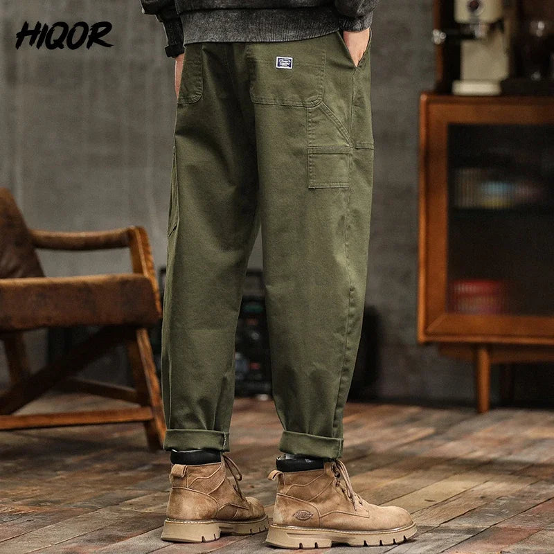HIQOR Men's Relaxed Cargo Pants – Vintage Safari Style