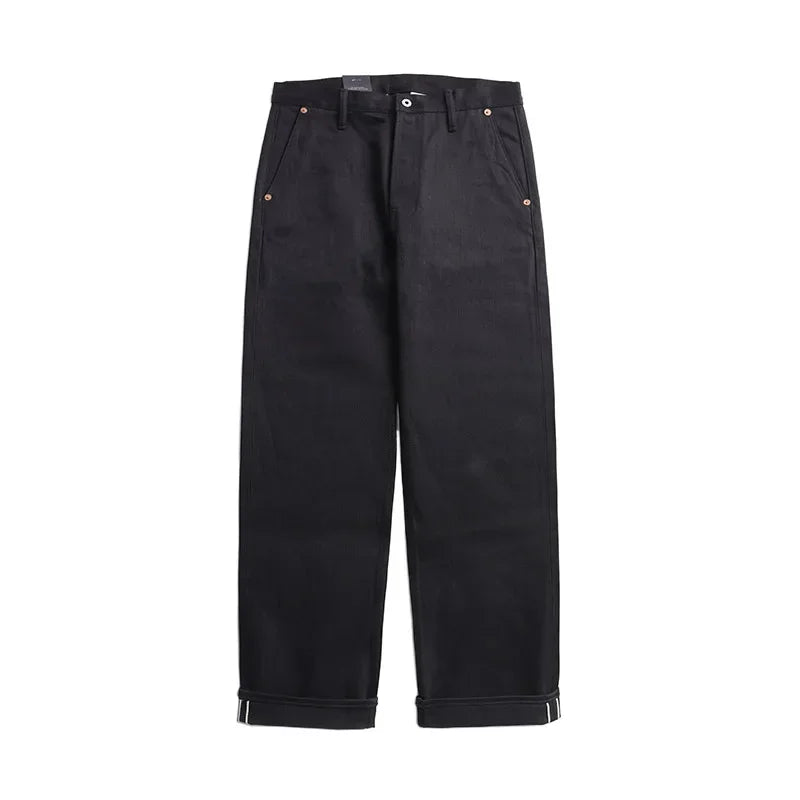 Red Tornado Black Selvedge Denim Relaxed Fit Jeans – 14.5oz