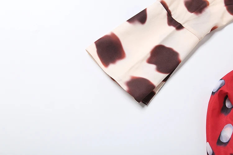 NIBBER Silk Scarf Patchwork Bodycon Dress – Women