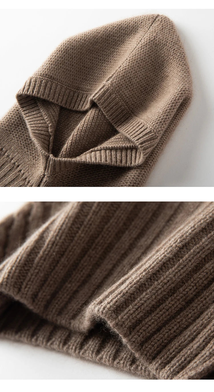 Luxe 100% Cashmere Knitted Beanie & Scarf Set