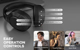 FIFINE Bluetooth wireless headset,Noise Canceling Headphones with Transparency Mode,Deep Bass,Clear Calls,80H Playtime -X3