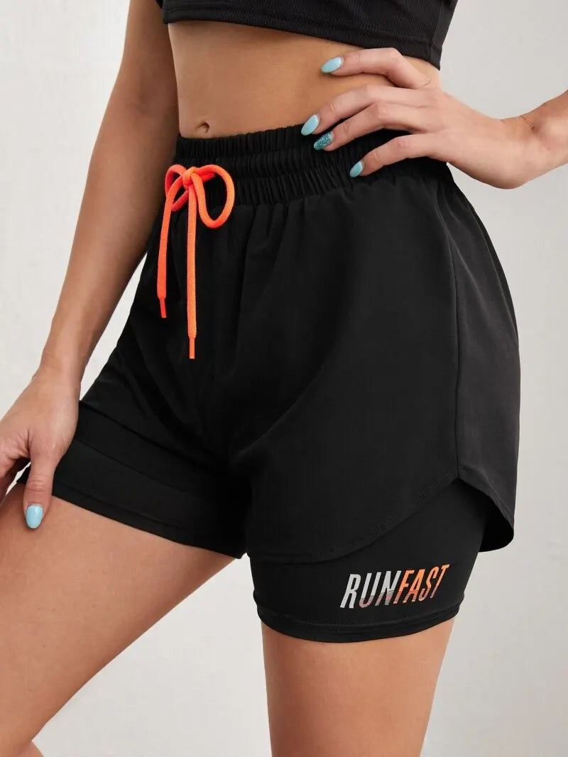 Women's High Rise 2-in-1 Running & Yoga Shorts