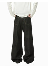 IEFB Men's Straight Denim Pants New Cleanfit Solid Color Korean Version Wide Leg Versatile Casual Jeans Trend New Autumn  9C1519