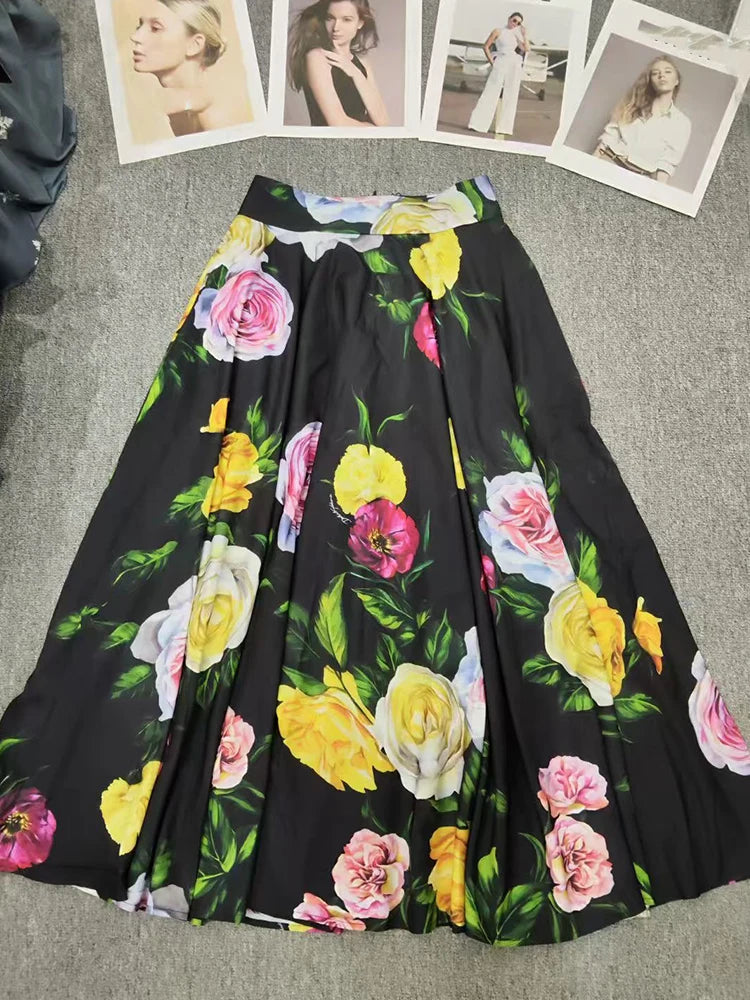 Floral Long-Sleeve Lapel Set
