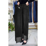 Women's Wide Leg High Waist Stretch Denim Jeans