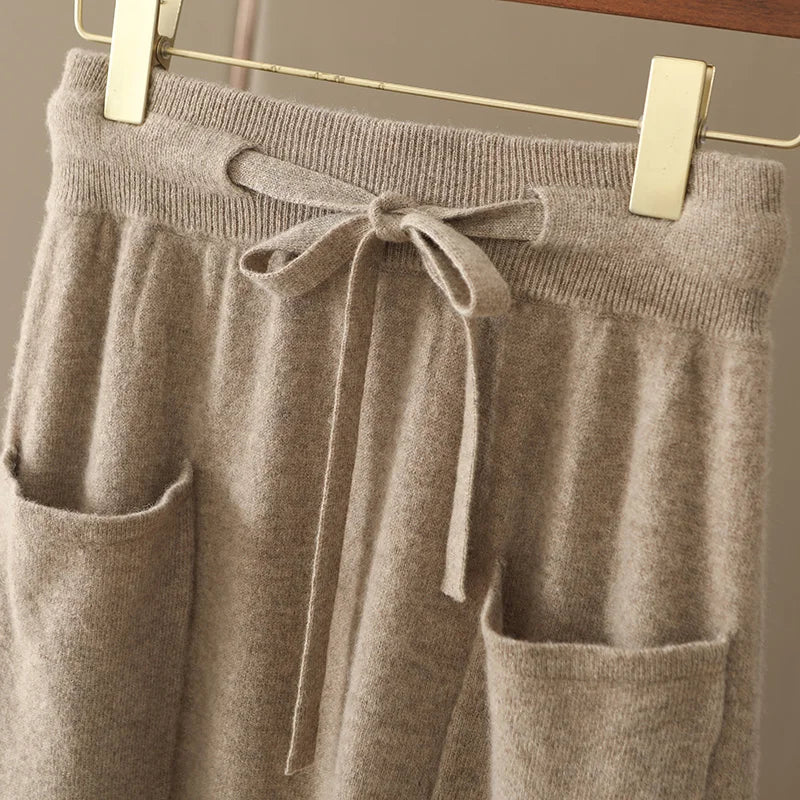 Wool A-Line Midi Skirt – Women's Knit Autumn Winter