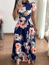 Floral Print Floor-Length Maxi Dress