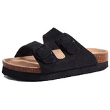 Women’s Suede Sandals with Cork Footbed