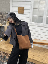 Various Genuine Leather Luxury Bag Fashion Women's Handbag Vegetable Basket Style Portable Women Bucket Bag with Lock