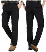 Men's Winter Fleece Straight-Leg Cargo Pants