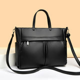 14'' Laptop Business Commuting Handbag Top Quality Materials Ladies Handbag Female Shoulder Bag Put in A4 Magazine and Notebook