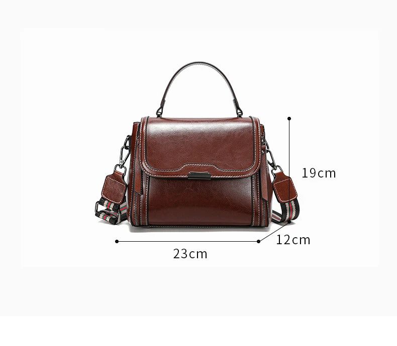 Cowhide Women's Tote Bag 2024 New Luxury Genuine Leather Shoulder Crossbody Bags High Quality Vintage Female Handbag 6241