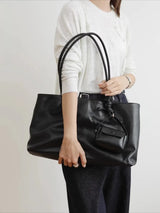 Motingsome Oversized Natural Leather Woman Bags 2025 New Fashion Handbag and Purses Large Capacity Commuter Bag Casual Tote