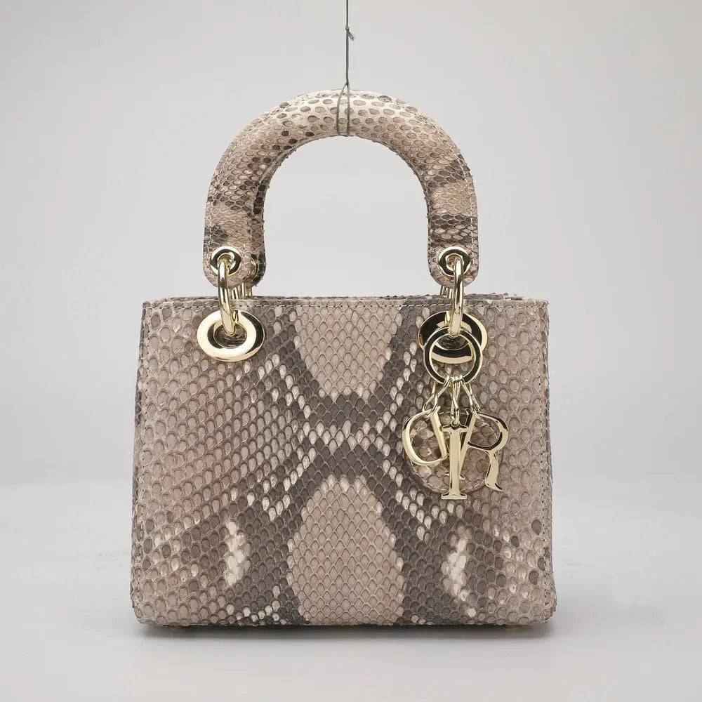 Women's Genuine Leather Snakeskin Crossbody Shoulder Bag