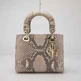 Women's Genuine Leather Snakeskin Crossbody Shoulder Bag