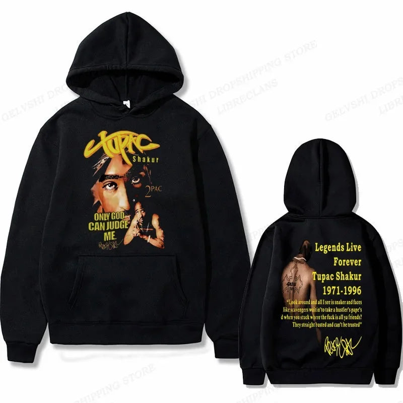 Tupac 2Pac Graphic Fleece Hoodie for Men