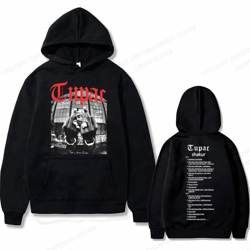 Tupac 2Pac Graphic Fleece Hoodie for Men