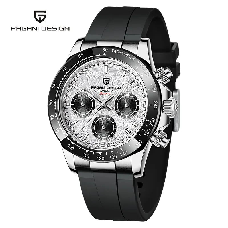V2 PAGANI DESIGN 40MM Men's Quartz Watch Luxury Sapphire Stainless Steel 100m Waterproof Multi functional Men's Timing Watch