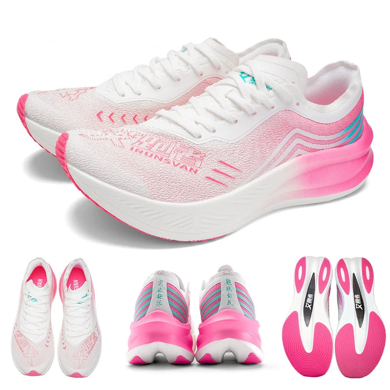 IRUNSVAN Professional Running Shoes Man Nylon Carbon Plate Athletic Training Sport Shoes Outdoor Non-slip Original Sneakers