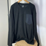 Original Men's Sporty Casual Hoodie Polyester Fiber Youth Trend Autumn Warm round Neck Chest Pocket No Button Men's Sweatshirt
