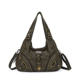 Angel Kiss Women Handbags Leopard Bag Top-handle Handbag Fashion Satchel Dumpling Pack Shoulder Bag Tote Bag Hobos Large Purse