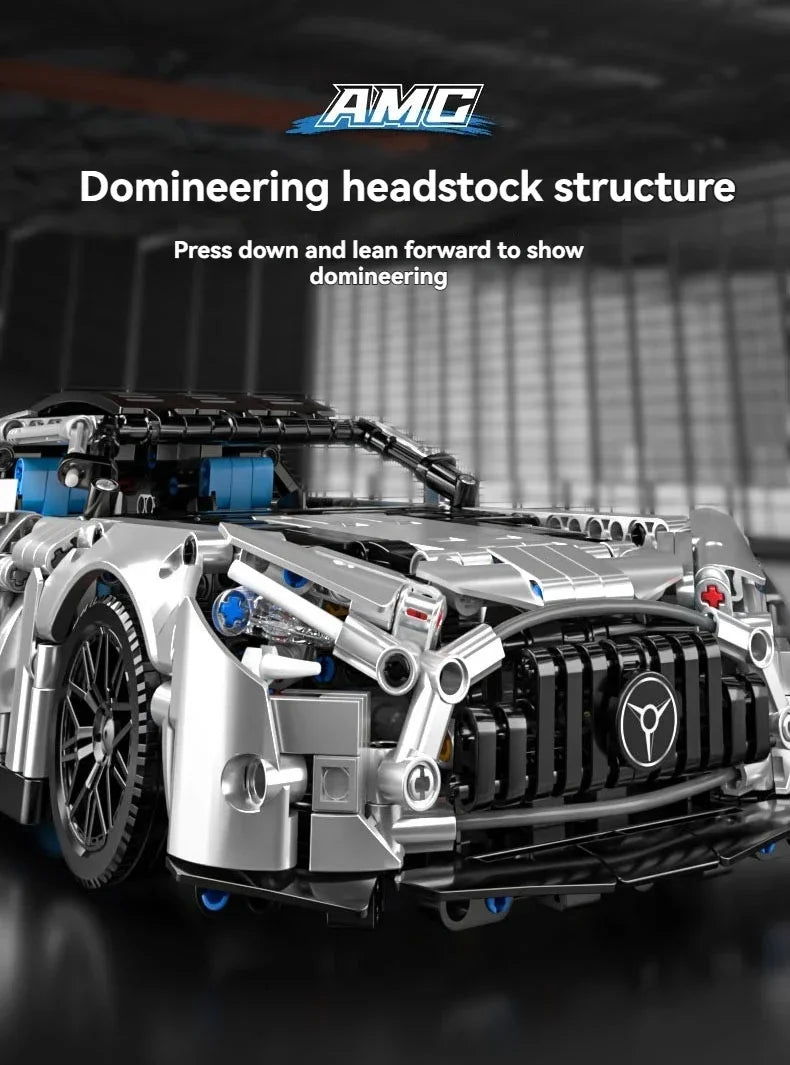 Creative DIY Racing Car Model Building Bricks Kit Advanced MOC Construction Toys for Adults Boys Girls Holiday Gift Idea
