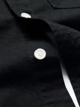 Men's Black Classic Western-Style Long Sleeve Casual Lapel Button Workwear Denim Shirt