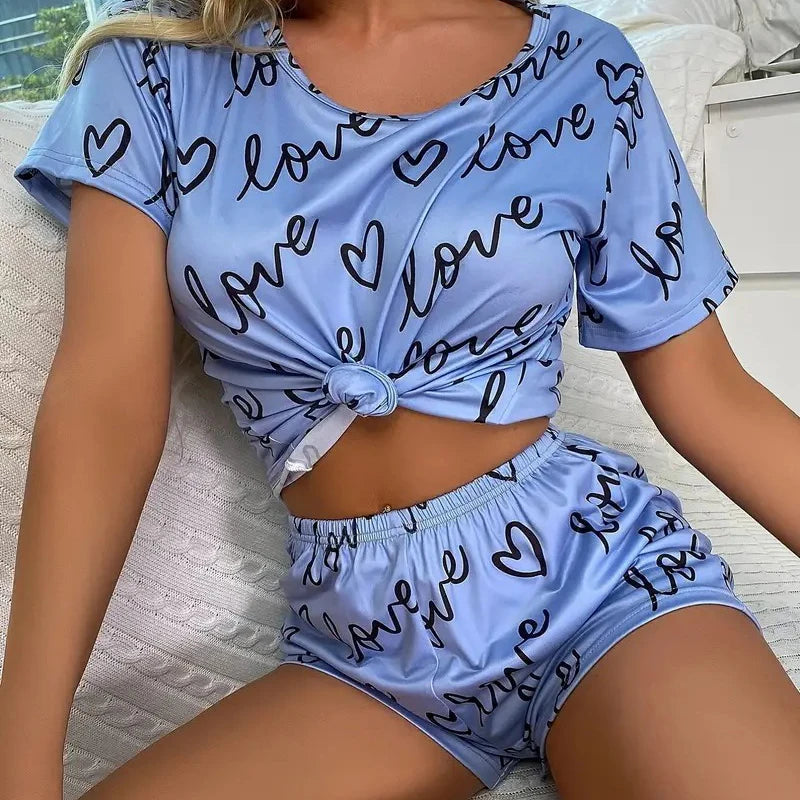 Cartoon Print Women’s Pajama Set