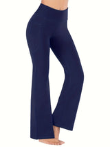 High-Waisted Flare Yoga Pants with Pockets