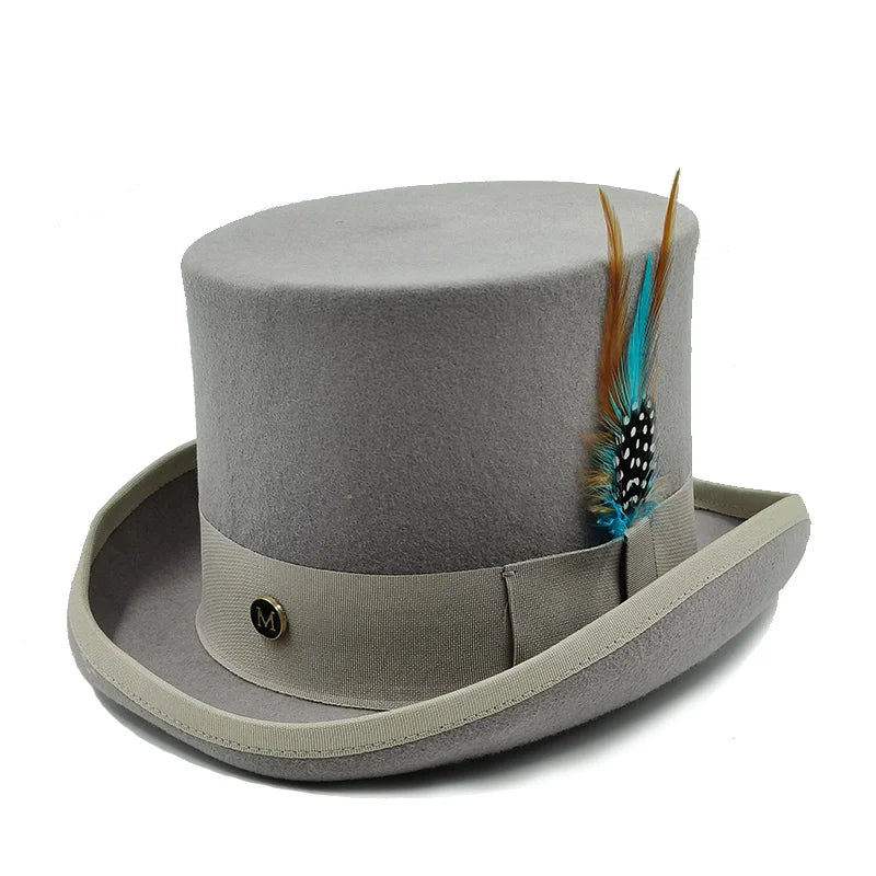 Elegant Wool Top Hat | Magician & Gentleman Style