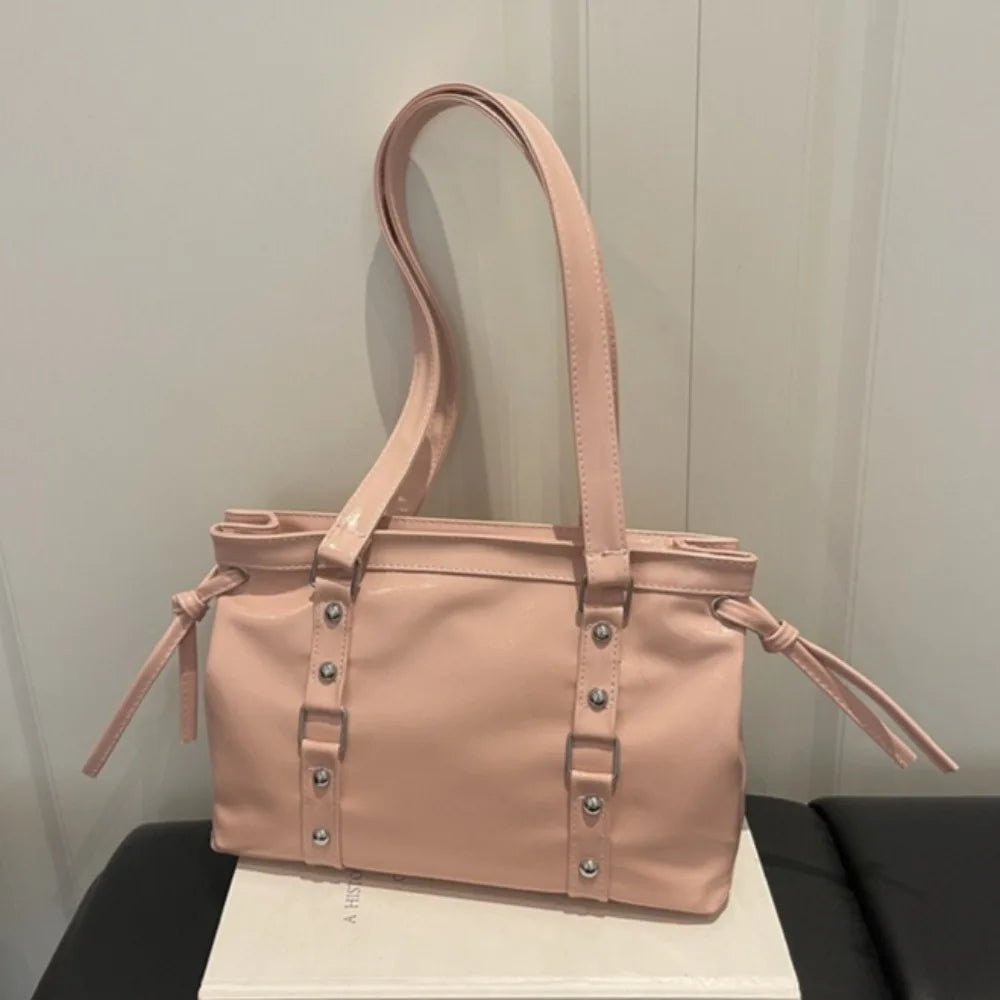 Women's Retro PU Leather Shoulder Tote Bag