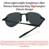 TR90 Frameless Polarized Aviator Sunglasses – Ultralight
