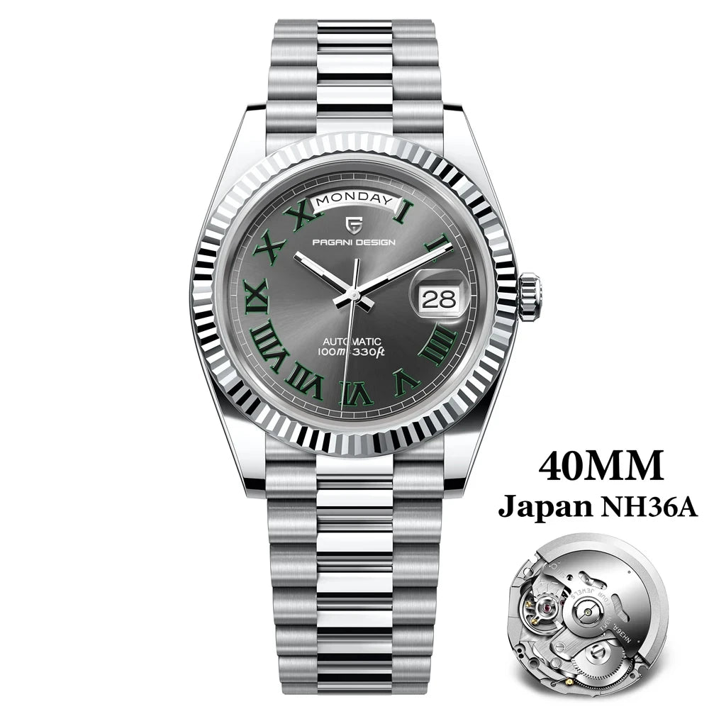 PAGANI DESIGN DD40 Men's Watches 2025 Top Luxury Automatic NH36A Mechanical Wristwatches AR Sapphire Mirror Watch For Men Clock