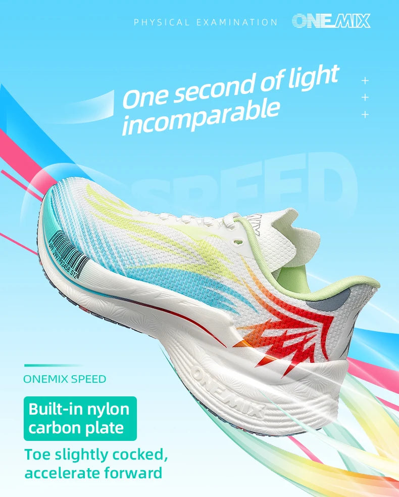 ONEMIX Beam New Arrival Training Running Shoes for Men Full Sole Nylon Plate Sport Shoes Breathable Summer Female Jogging Shoes