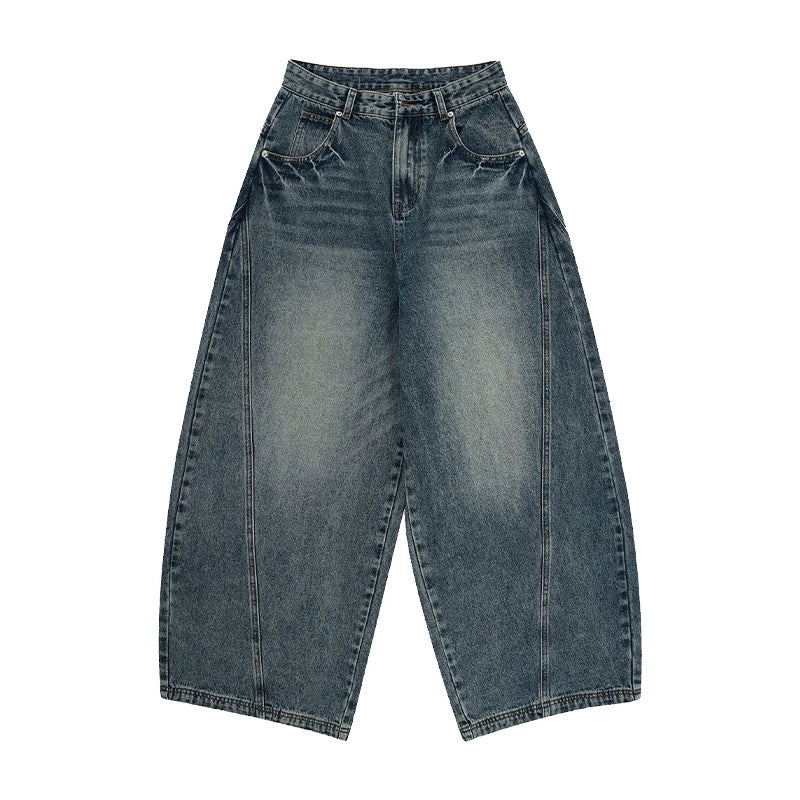 Men's Vintage Wide-Leg Denim Jeans | Relaxed Streetwear Fit