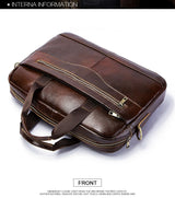 Genuine Leahther Men Briefcase Portable Office Handbag for Laptop Bag High Quality Business Messenger Shoulder Bags Travelling