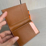 Genuine Leather Credit Card Holder for Women And Men with Free Embossing Personalized High-Quality Protective Bank Card Case