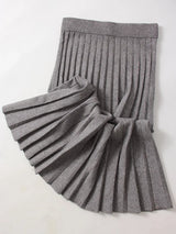 Elegant Knit Pleated Mini Skirt for Women