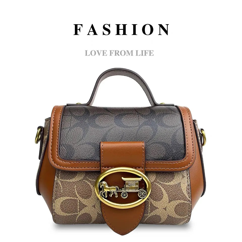 Carriage Emblem Crossbody Box Bag